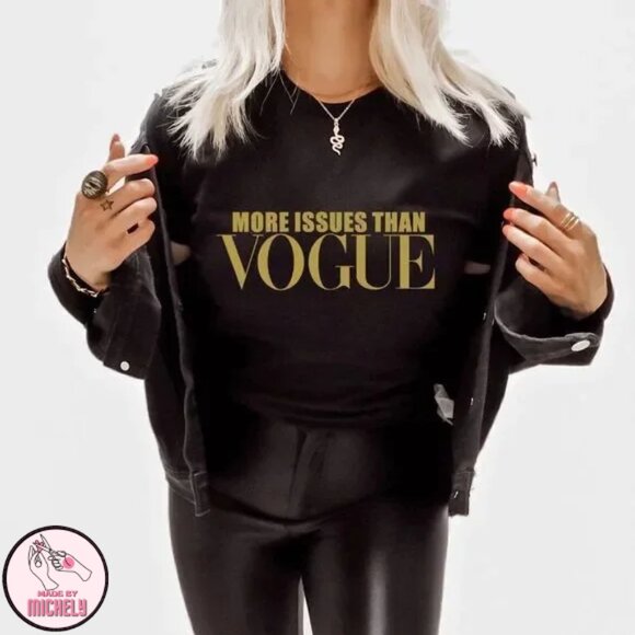 More issues than Vogue Graphic Black T-Shirt - Picture 2 of 5